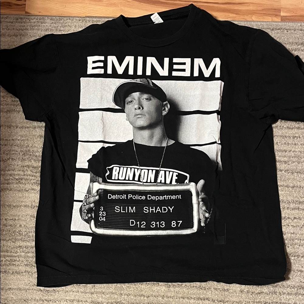 Black Eminem Graphic T-Shirt